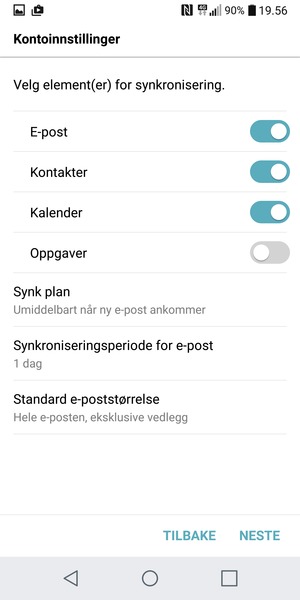 Velg NESTE