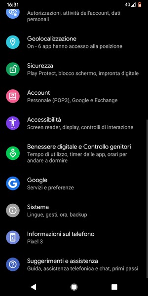 Scorri e seleziona Geolocalizzazione