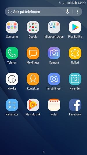 Velg Innstillinger