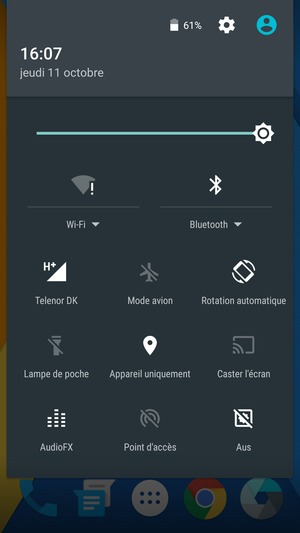 Désactiver Wi-Fi et Bluetooth