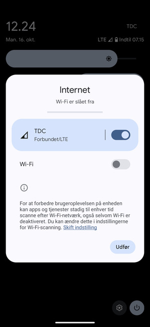 Vælg Udfør