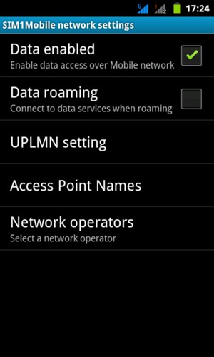 Select Access Point Names