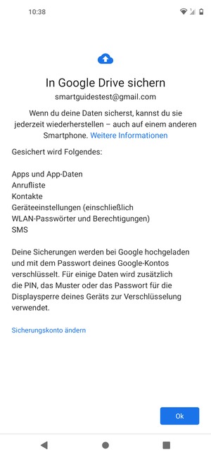 Wählen Sie OK