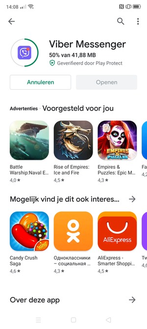 Wacht tot het installatieproces beëindigd is