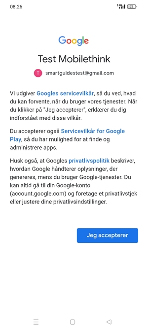 Vælg Jeg accepterer