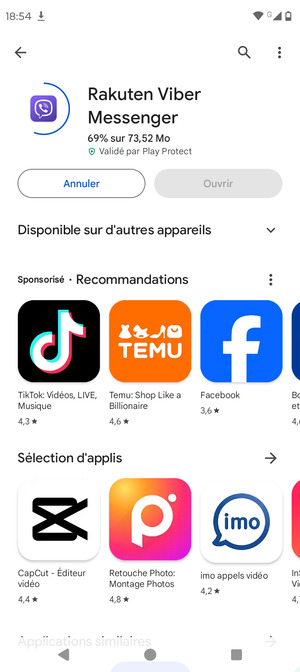 Veuillez attendre la fin de la procédure d'installation