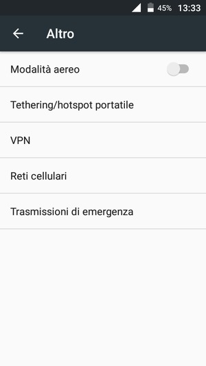 Seleziona Reti cellulari