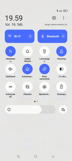 Slå Wi-Fi og Bluetooth fra