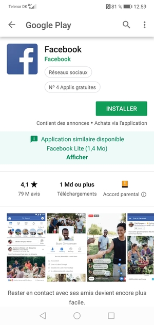 Sélectionnez INSTALLER