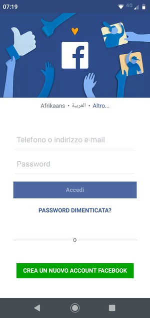 L'app è pronta per l'uso