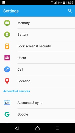 Scroll to and select Location