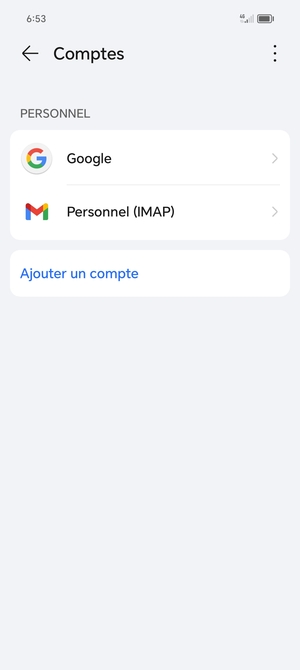 Sélectionnez Google