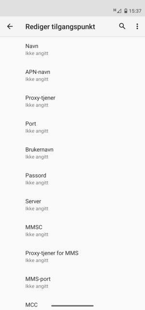 Skriv inn MMS-informasjon