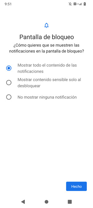 Seleccione la opción deseada y seleccione Hecho