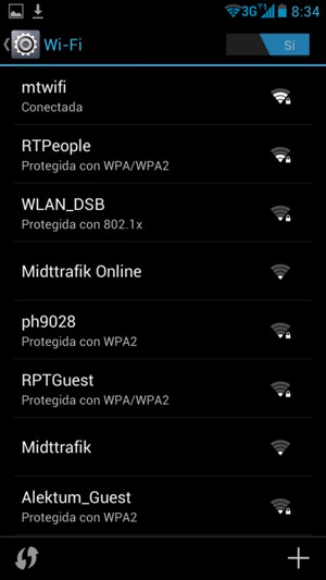 Ahora está conectado a la red Wi-Fi