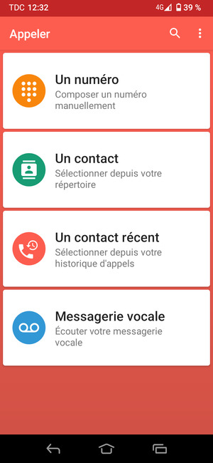 Sélectionnez Messagerie vocale