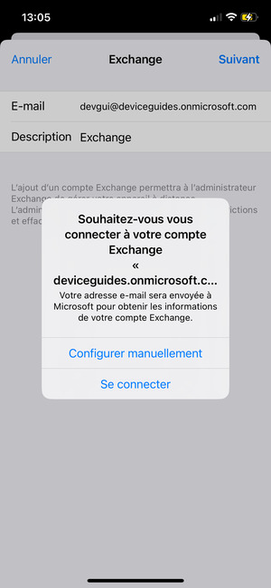 Sélectionnez Configurer manuellement