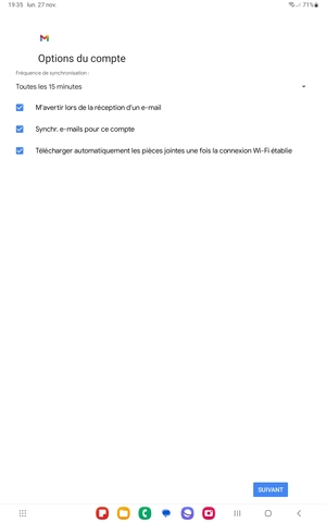 Sélectionnez SUIVANT