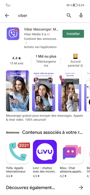 Sélectionnez l'appli