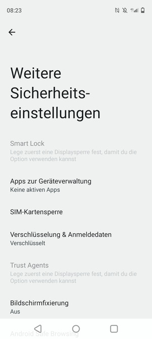 Wählen Sie SIM-Kartensperre