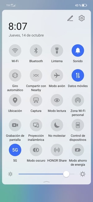 Ajuste el brillo al nivel requerido