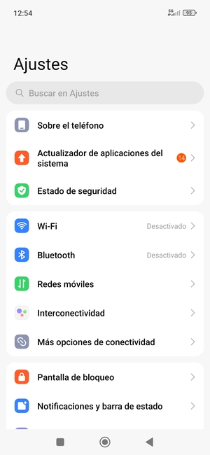 Seleccione Redes móviles