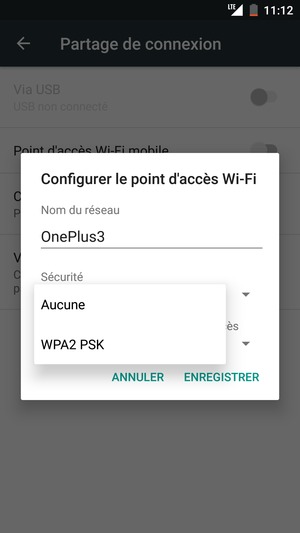 Sélectionnez WPA2 PSK