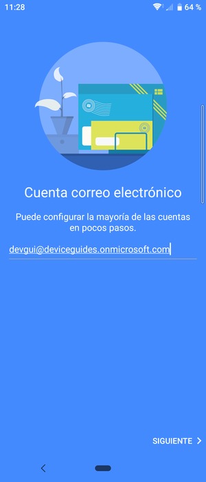 Introduzca su dirección de correo electrónico y seleccione SIGUIENTE