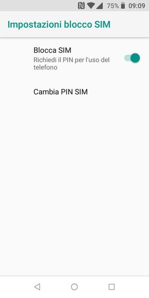 Seleziona Cambia PIN SIM