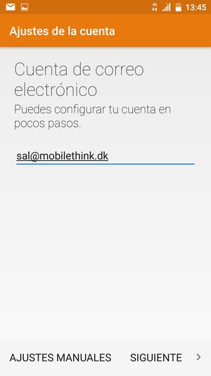 Introduzca su Dirección de correo electrónico y seleccione SIGUIENTE