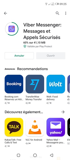 Veuillez attendre la fin de la procédure d'installation