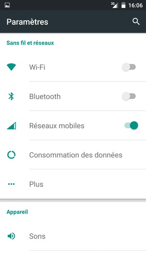 Sélectionnez Plus
