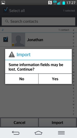 Select Yes
