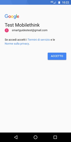 Seleziona ACCETTO