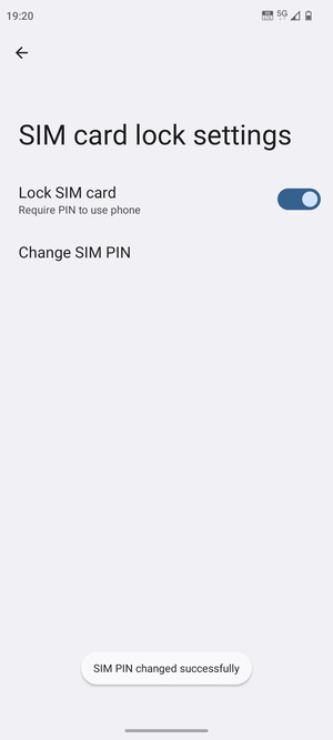 Your SIM PIN has been changed