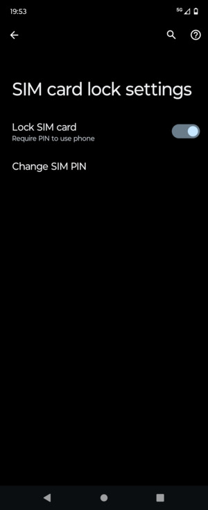 Select Change SIM PIN