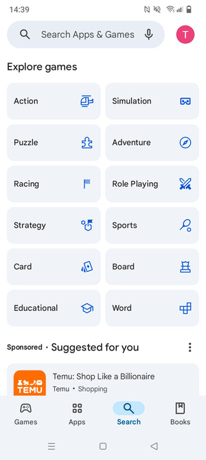 Select the Search bar