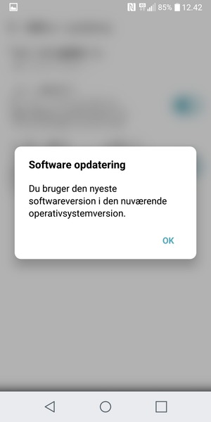 Hvis din telefon er opdateret, vælg OK