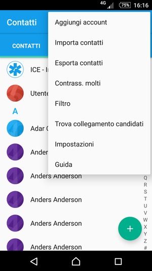 Seleziona Impostazioni