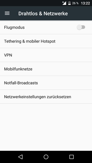 Wählen Sie Mobilfunknetze