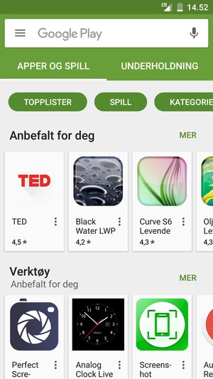 Velg søkefelt