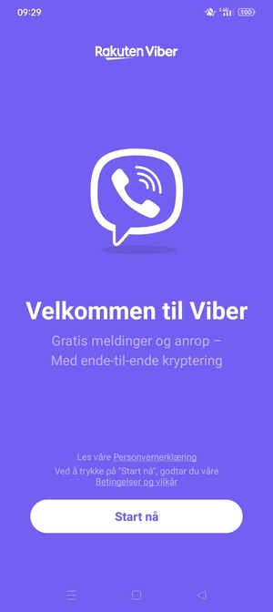 Applikasjonen er klar til bruk