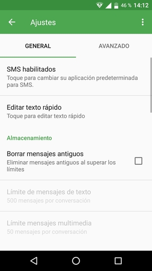 Si la pantalla tiene este aspecto, seleccione AVANZADO