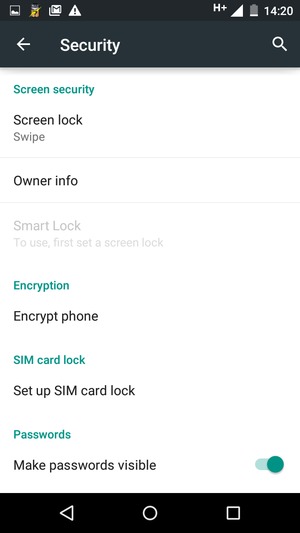 Select Set up SIM card lock