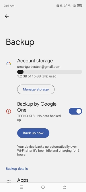 Select Account storage