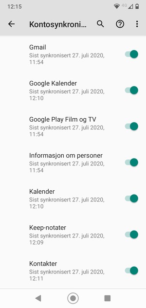Velg menyknappen