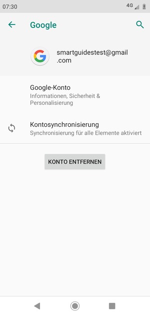 Wählen Sie Kontosynchronisierung