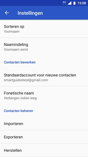 Selecteer Importeren