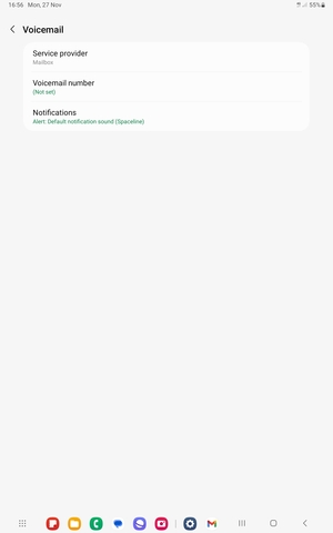 Select Voicemail number