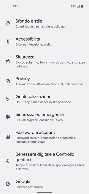 Scorri e seleziona Geolocalizzazione